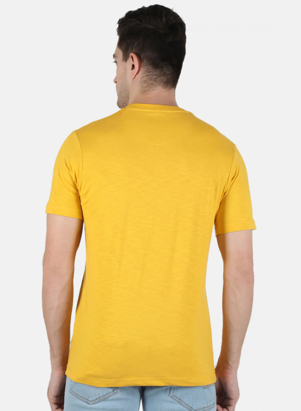 Men Yellow Printed T-Shirt - Image 2