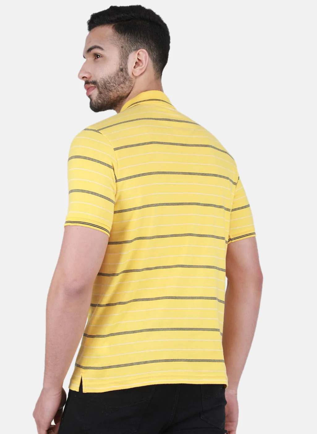 Men Yellow Printed T-Shirt - Image 3