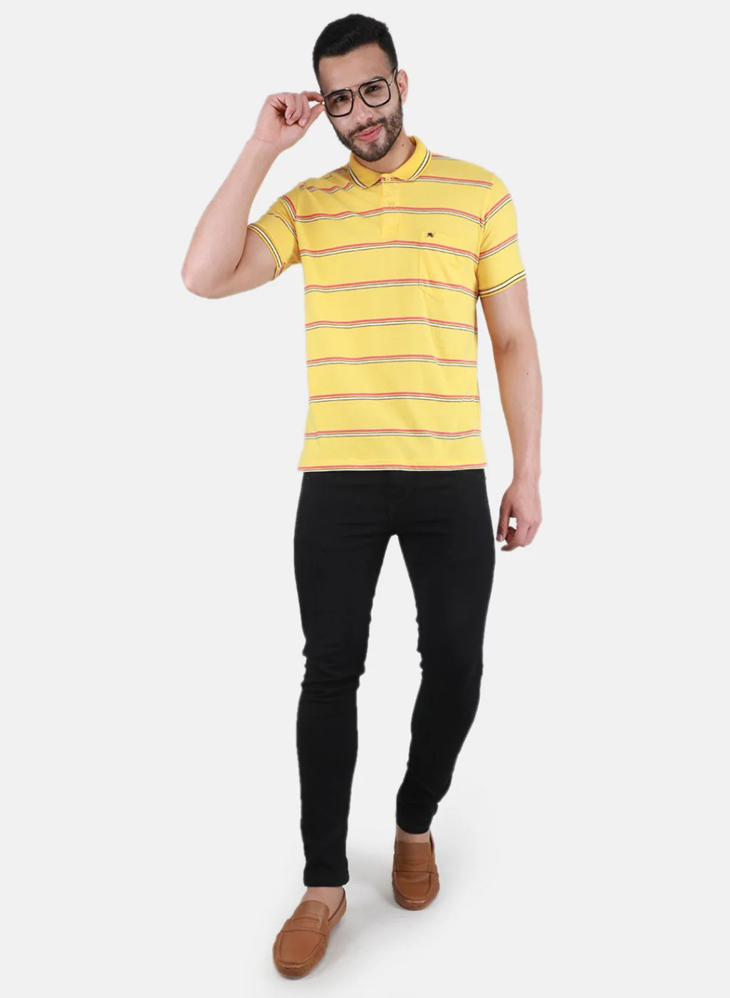 Men Yellow Printed T-Shirt - Image 4
