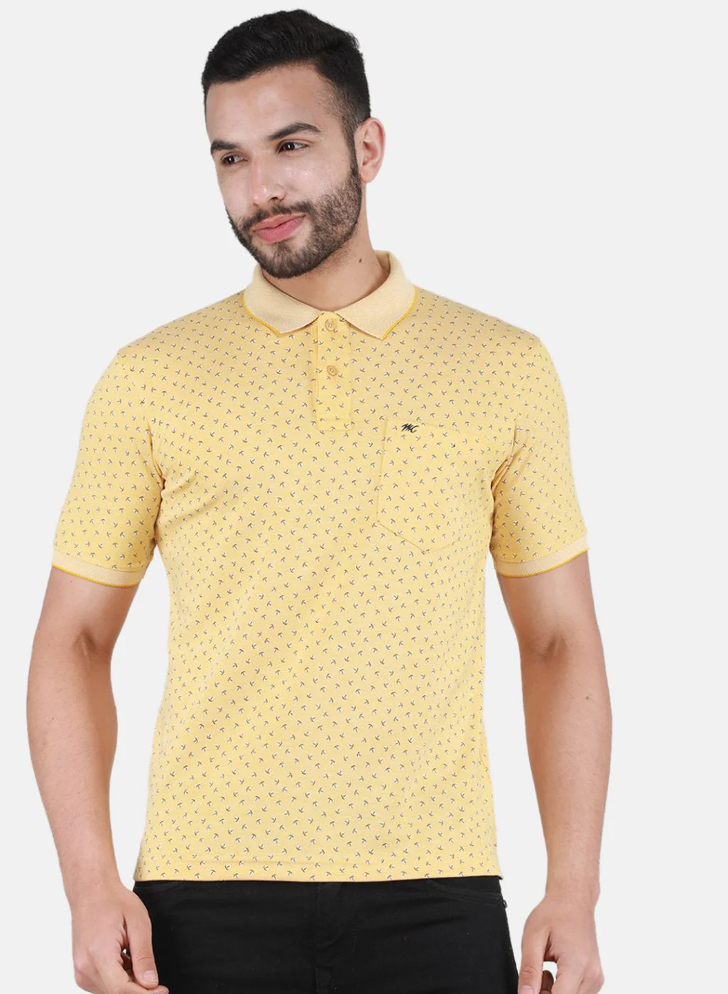 Men Yellow Printed T-Shirt