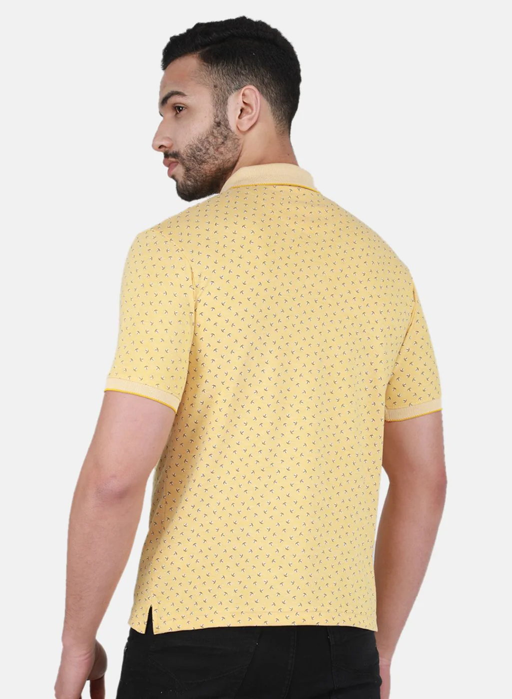 Men Yellow Printed T-Shirt - Image 3