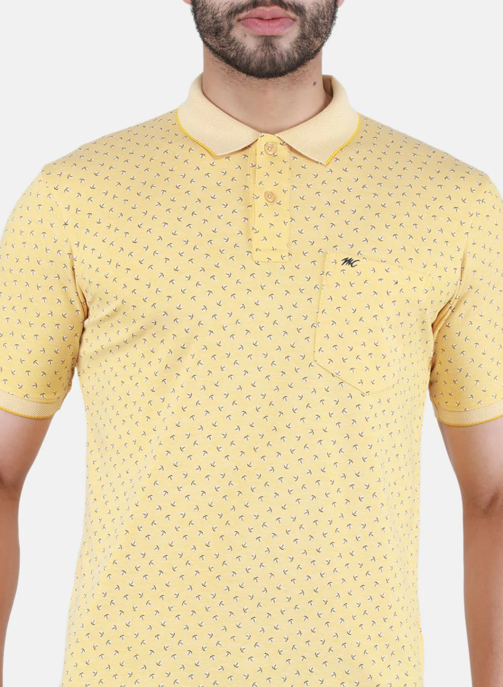 Men Yellow Printed T-Shirt - Image 5