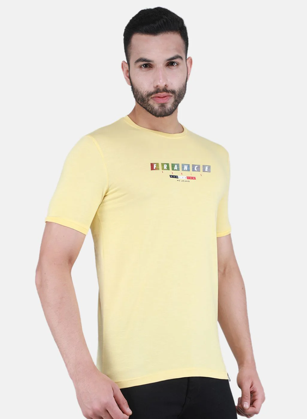 Men Yellow Printed T-Shirt - Image 6