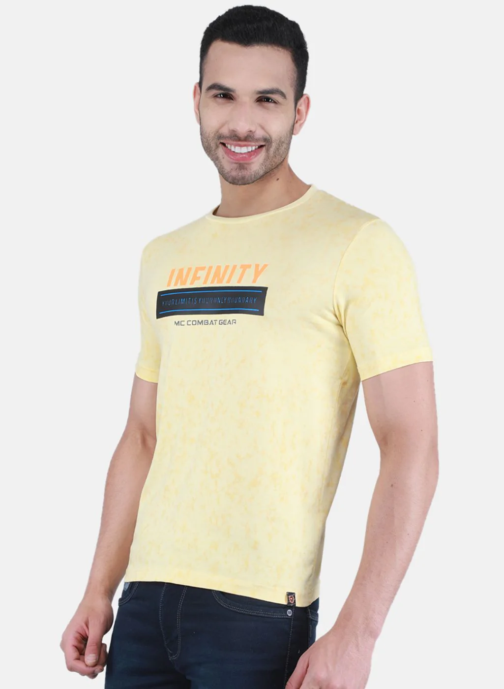 Men Yellow Printed T-Shirt - Image 2