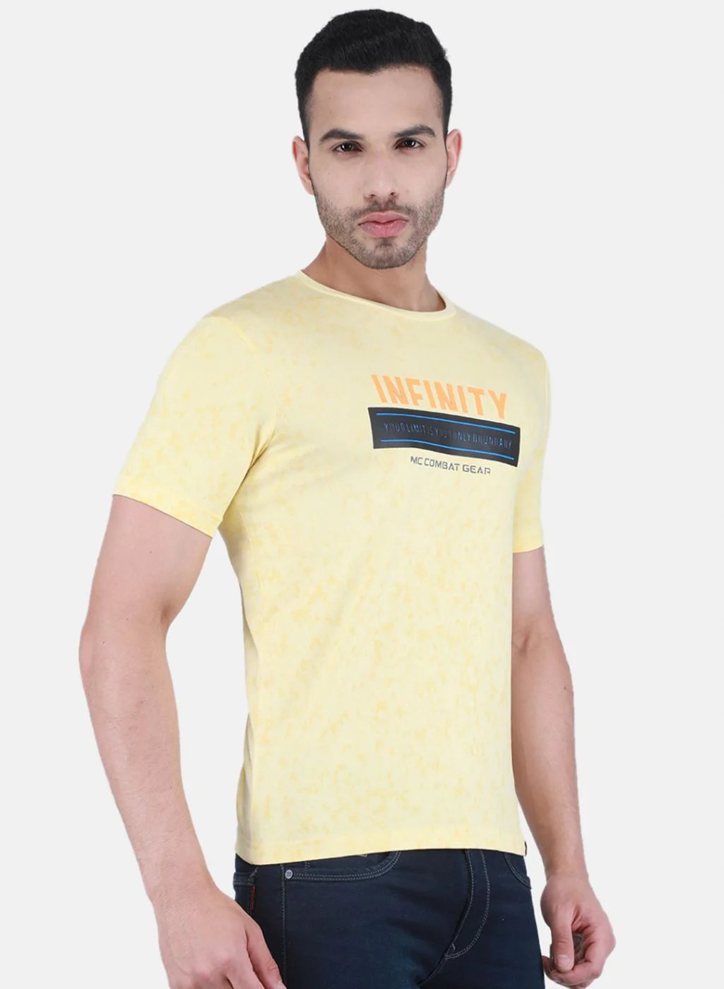 Men Yellow Printed T-Shirt - Image 6