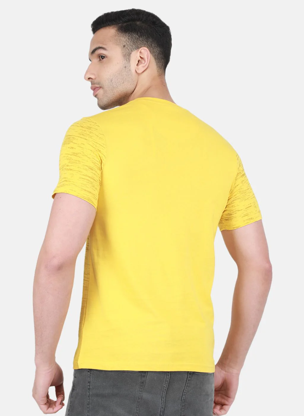 Men Yellow Printed T-Shirt - Image 3