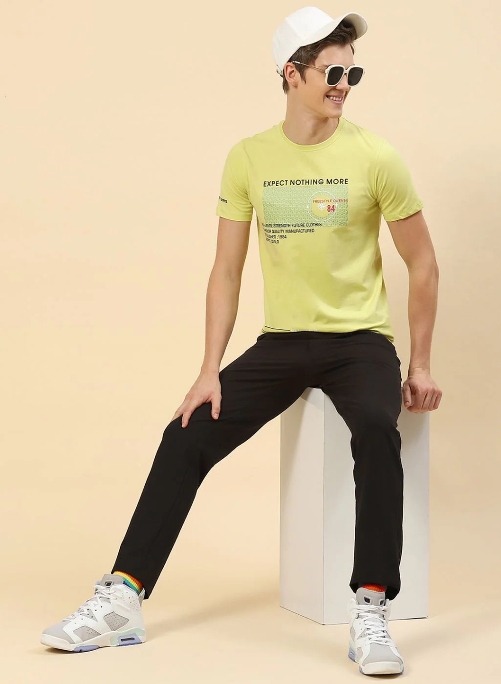 Men Yellow Printed T-Shirt - Image 2
