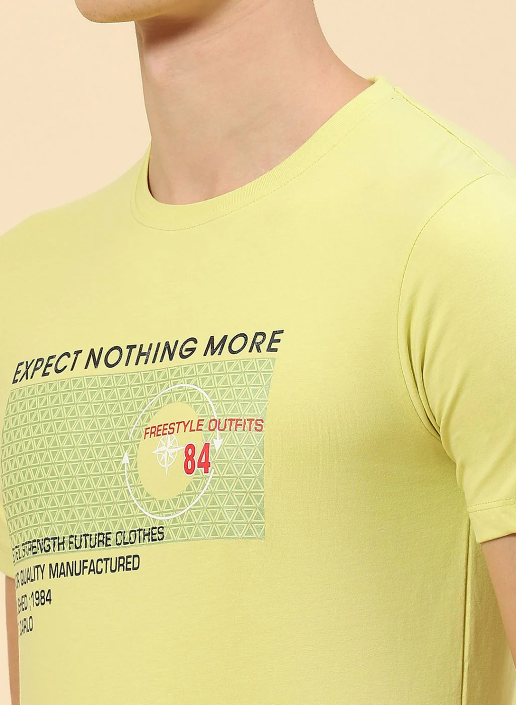 Men Yellow Printed T-Shirt - Image 6