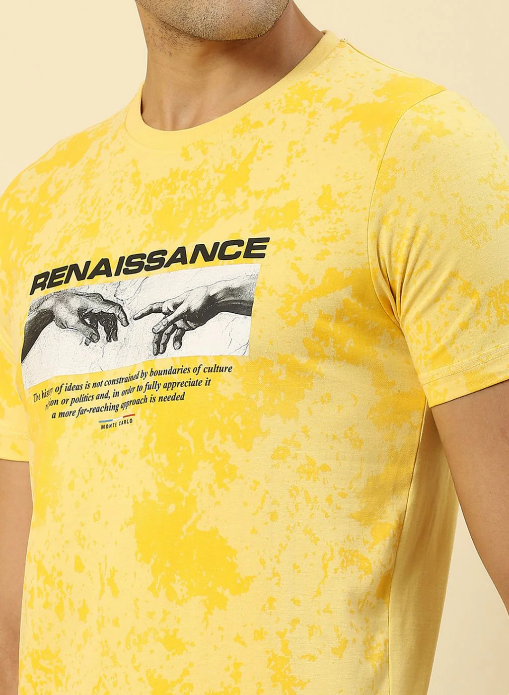 Men Yellow Printed T-Shirt - Image 6