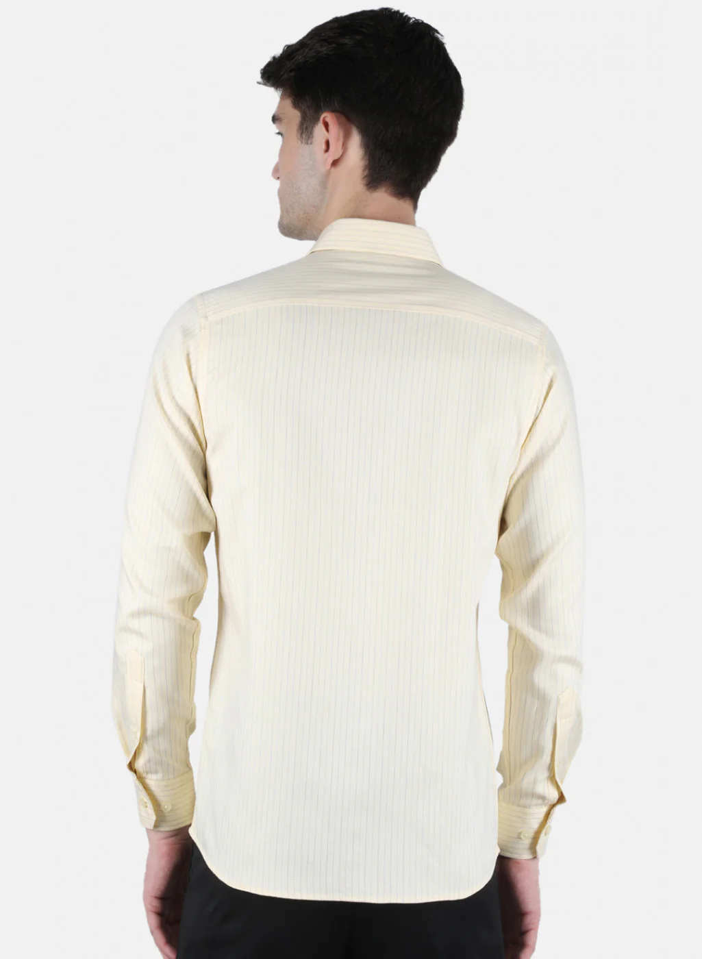 Men Yellow Stripe Shirt - Image 3