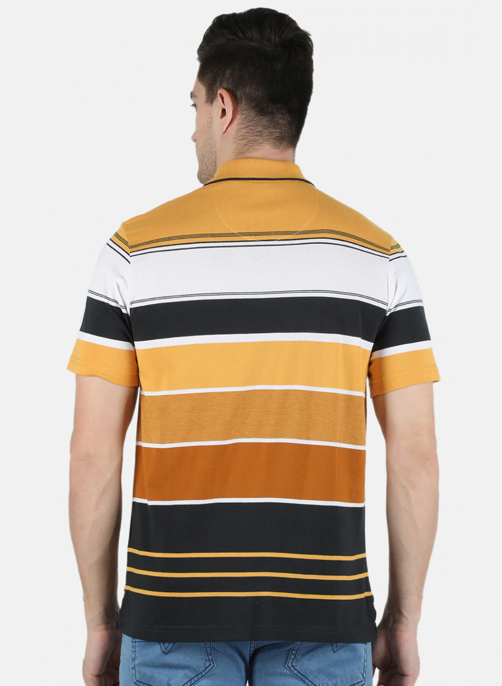 Men Yellow Stripe T-Shirt - Image 2