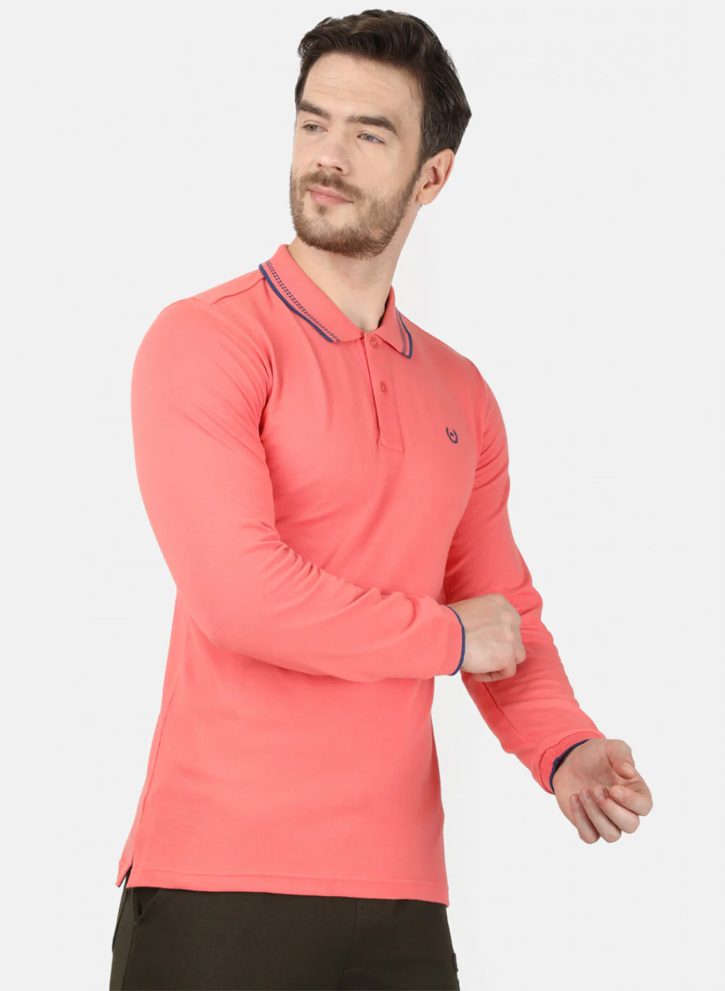 Mens Orange Plain T-Shirt - Image 6