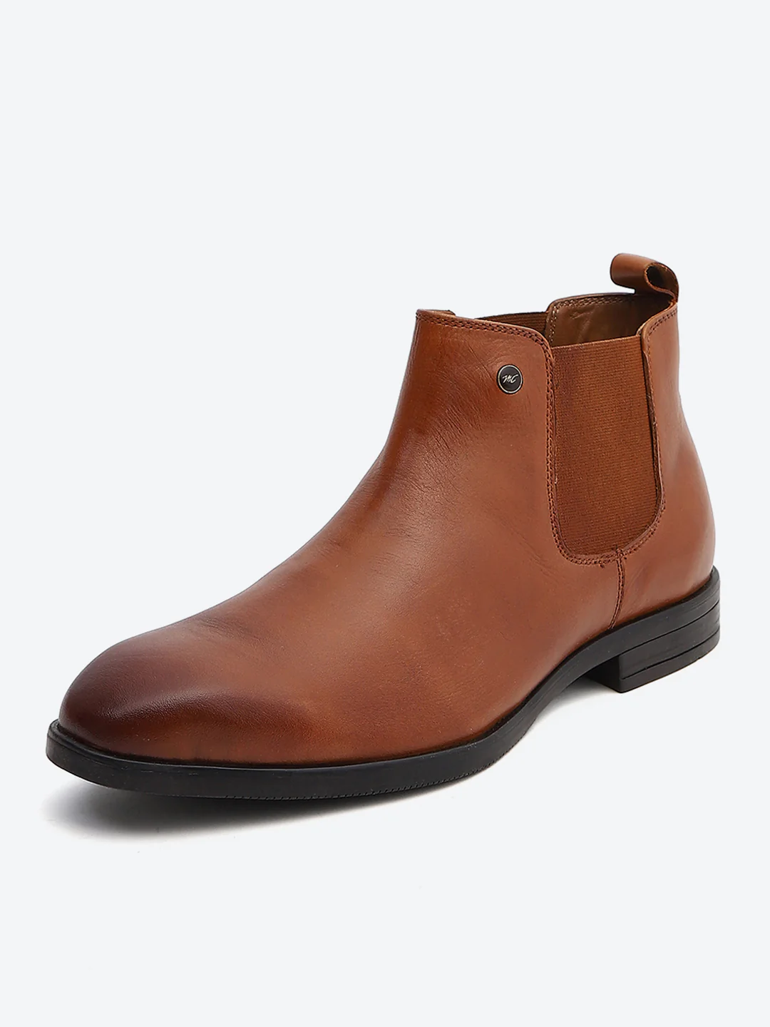 Monte Carlo Men's Tan Leather Chelsea Classic Slip-On Ankle Boots for Formal & Casual Wear - Image 3