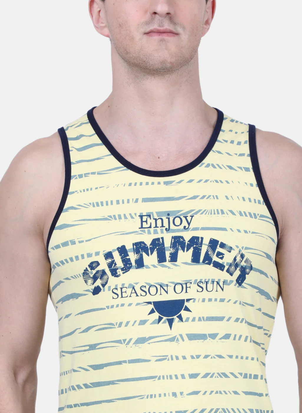Mens Yellow Printed T-Shirt - Image 5