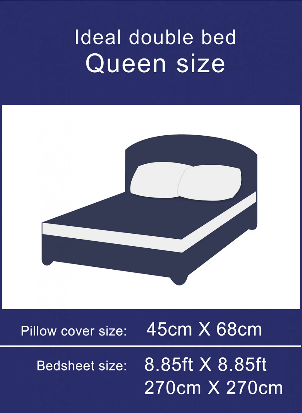Multi Color 130 GSM Bedsheet with 2 Pillow Covers - Image 7