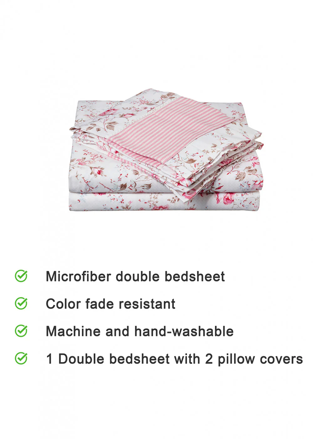 Multi Color 130 GSM Bedsheet with 2 Pillow Covers - Image 4