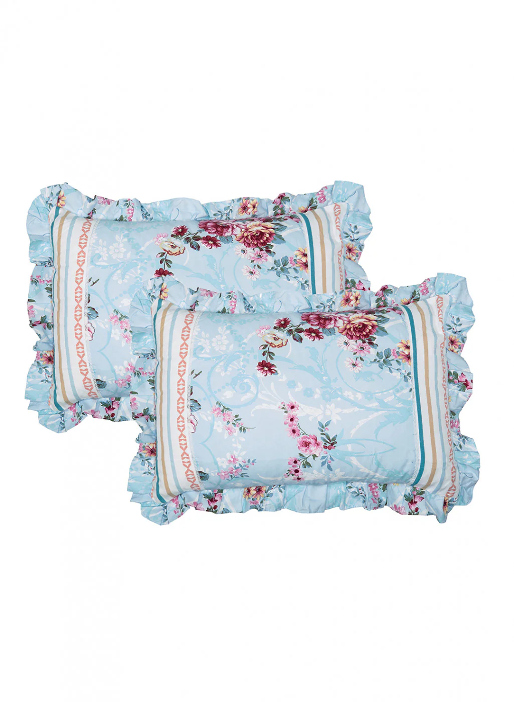 Multi Color 130 GSM Bedsheet with 2 Pillow Covers - Image 2