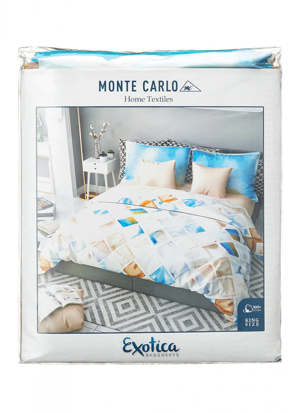 Multi Color 200 TC Bedsheet with 2 Pillow Covers - Image 2