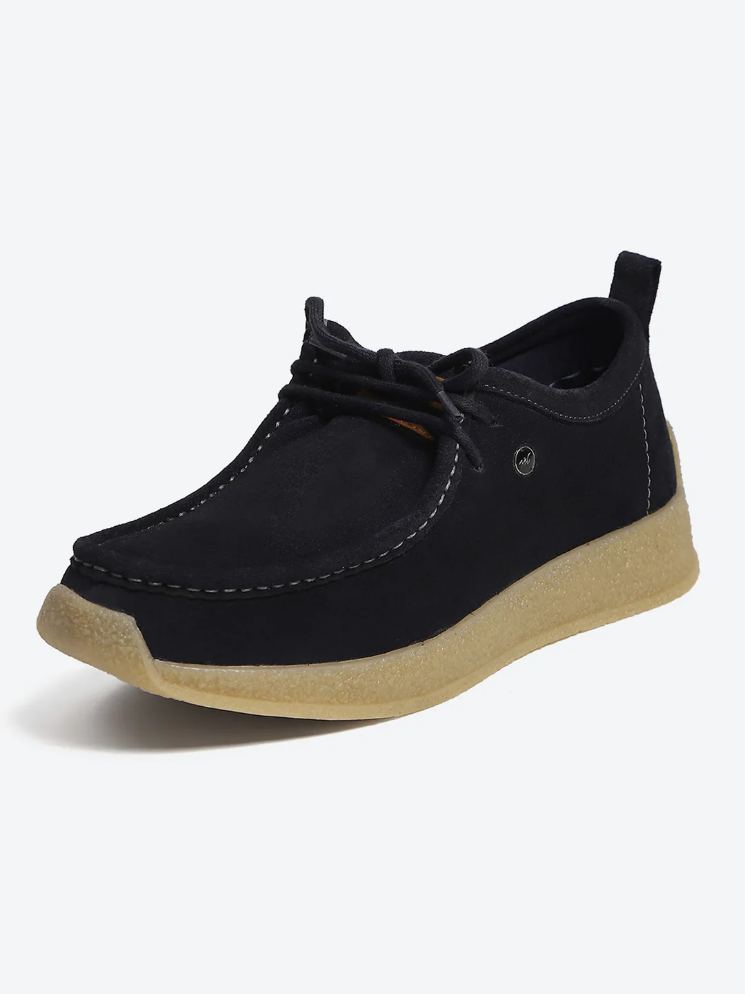 Monte Carlo Navy Blue Casual Moc-Toe-Lace Up Shoe for Men - Image 3