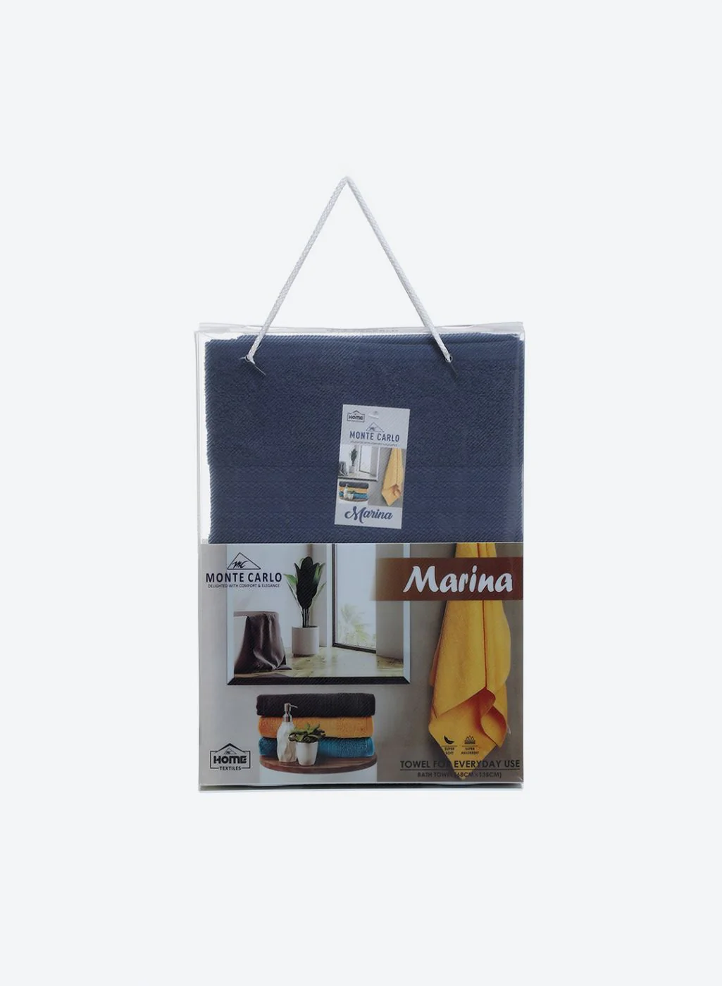 NAvy Blue Cotton 400 GSM Bath Towel - Image 5