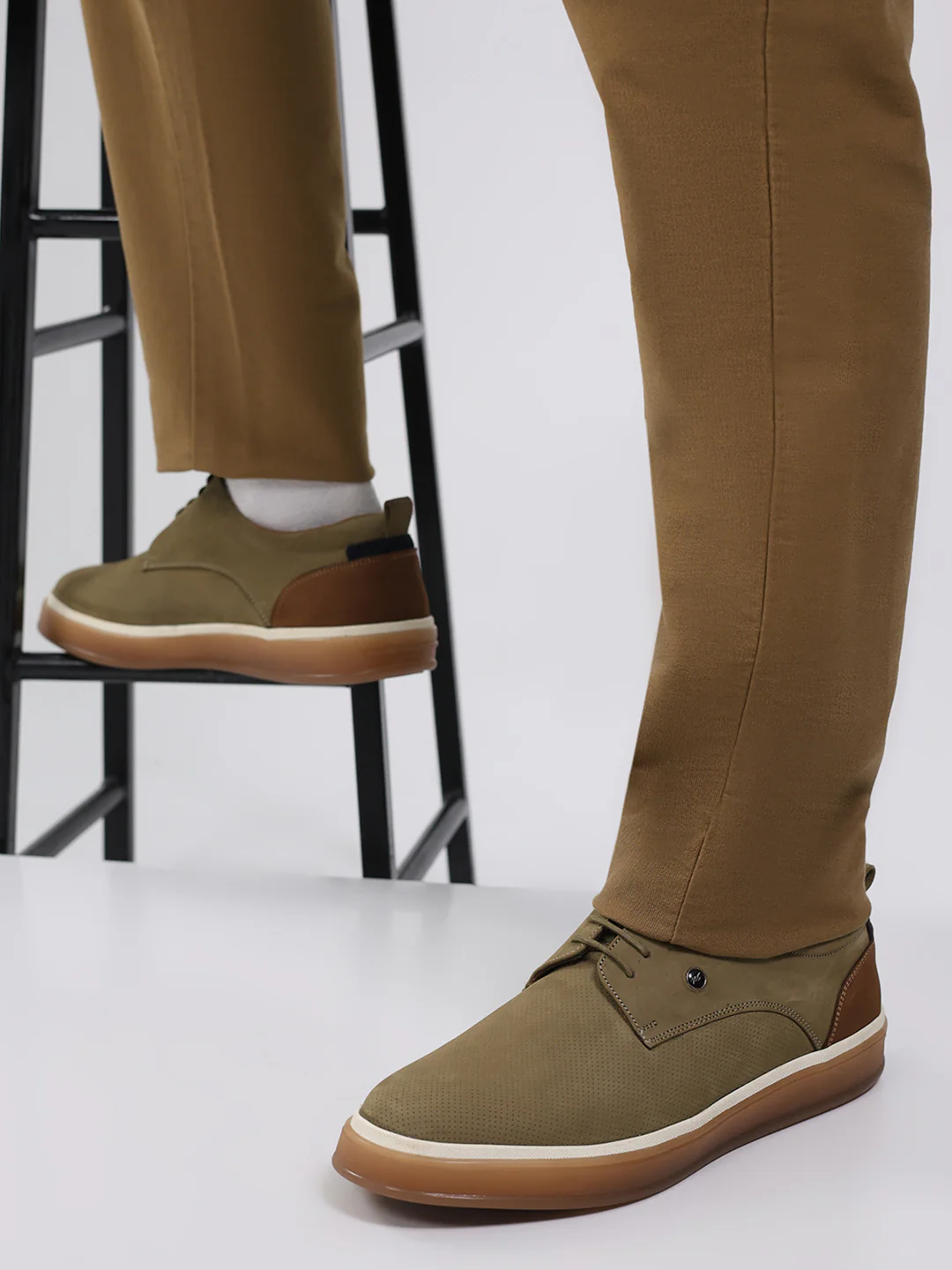 Monte Carlo Olive Casual Lace Up Sneakers Shoes for Men - Image 10