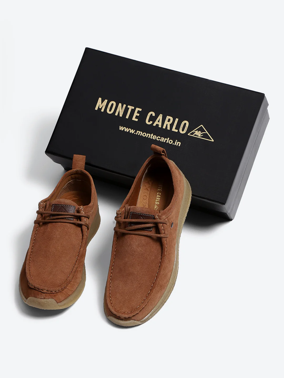 Monte Carlo Peach Casual Moc-Toe-Lace Up Shoe for Men - Image 2