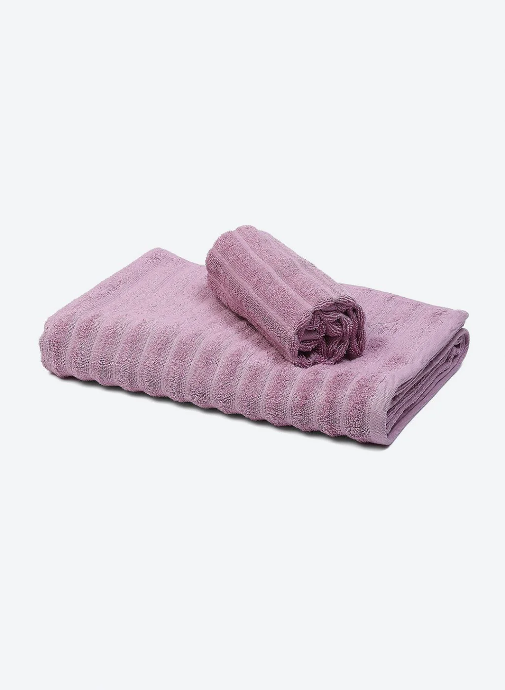 Pink Cotton 525 GSM Towel Set Pack of 2 (1 Bath & 1 Hand Towel) - Image 3