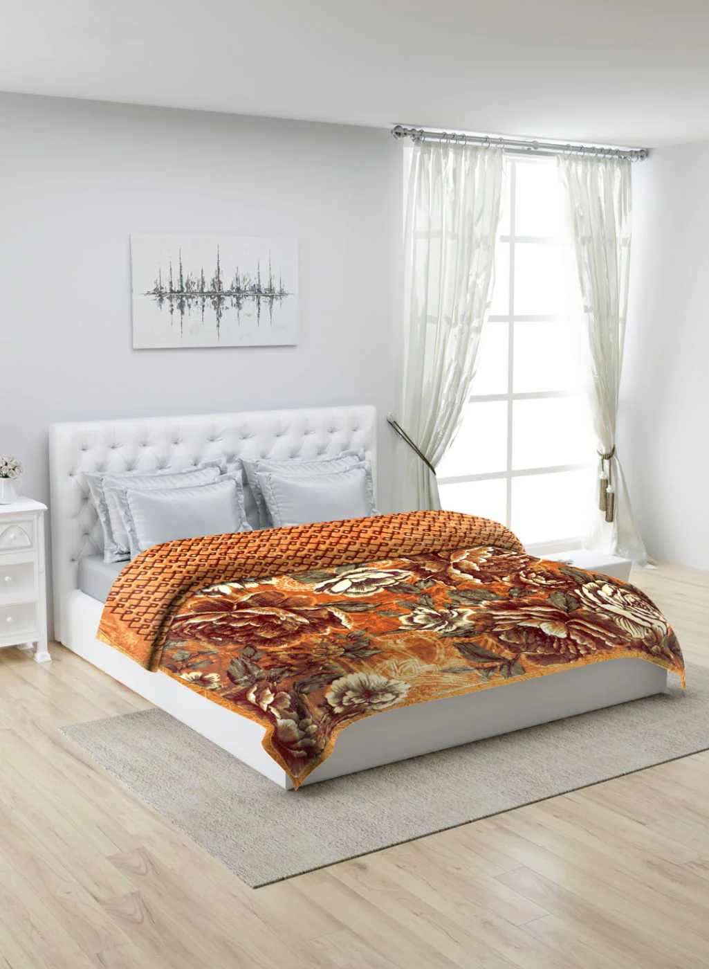 Printed Mink Double Blanket for Heavy Winter -3 Ply - Image 2