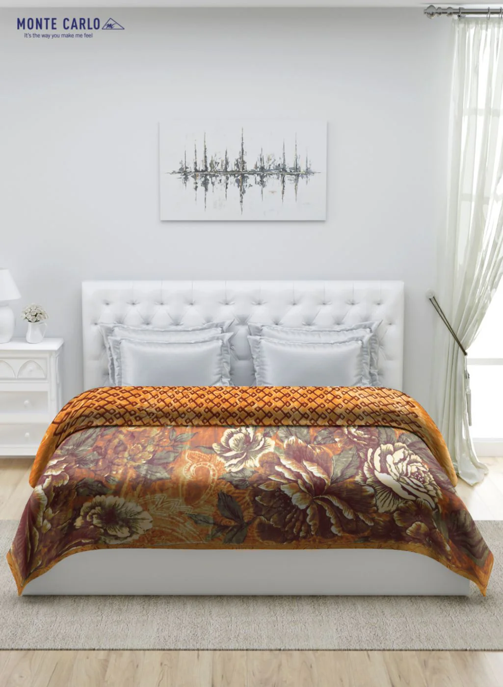 Printed Mink Double Blanket for Heavy Winter -3 Ply - Image 3