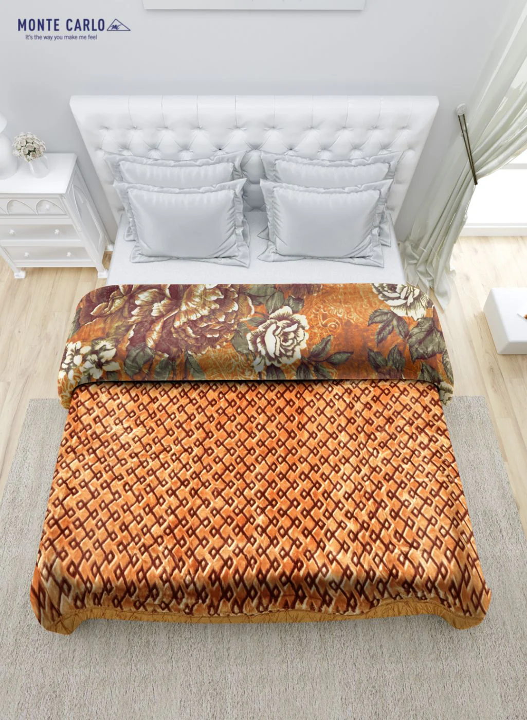 Printed Mink Double Blanket for Heavy Winter -3 Ply - Image 4