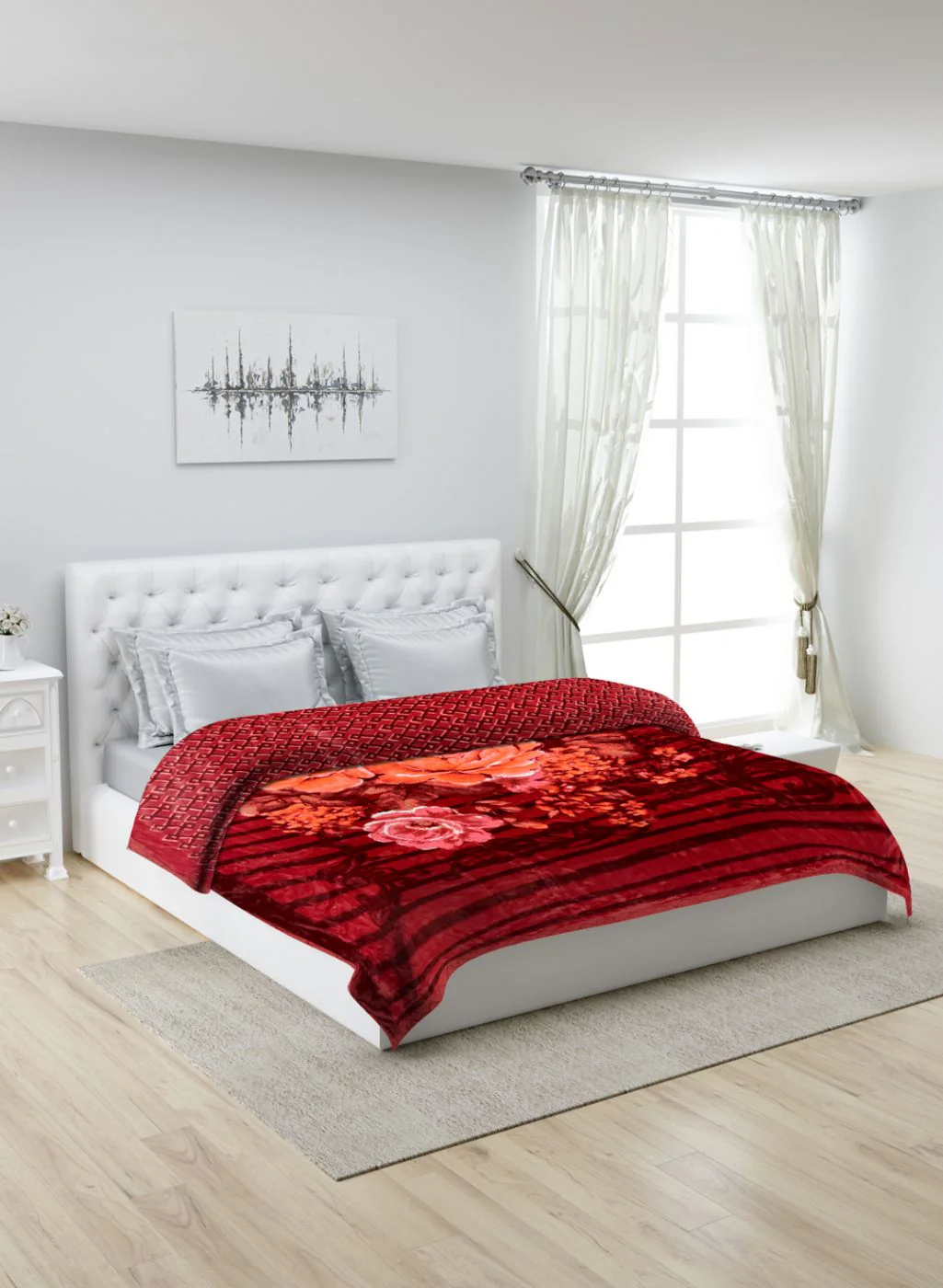 Printed Mink Double Blanket for Heavy Winter -3 Ply - Image 2