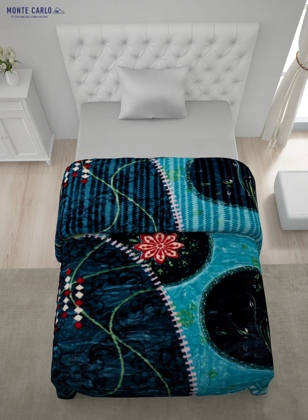 Printed Mink Single Blanket for Heavy Winter -2 Ply - Image 3