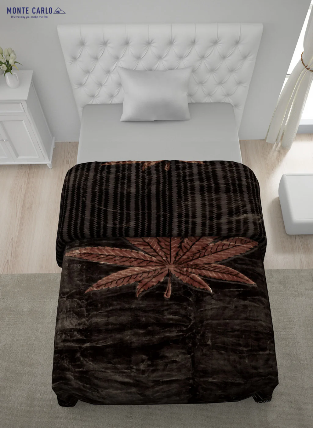Printed Mink Single Blanket for Heavy Winter -2 Ply - Image 3