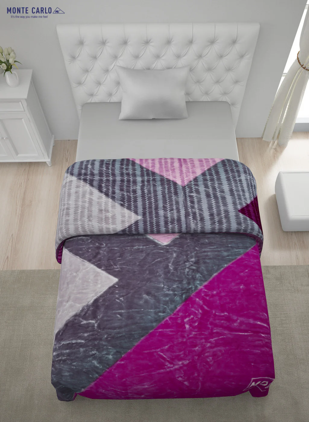 Printed Mink Single Blanket for Heavy Winter -2 Ply - Image 3