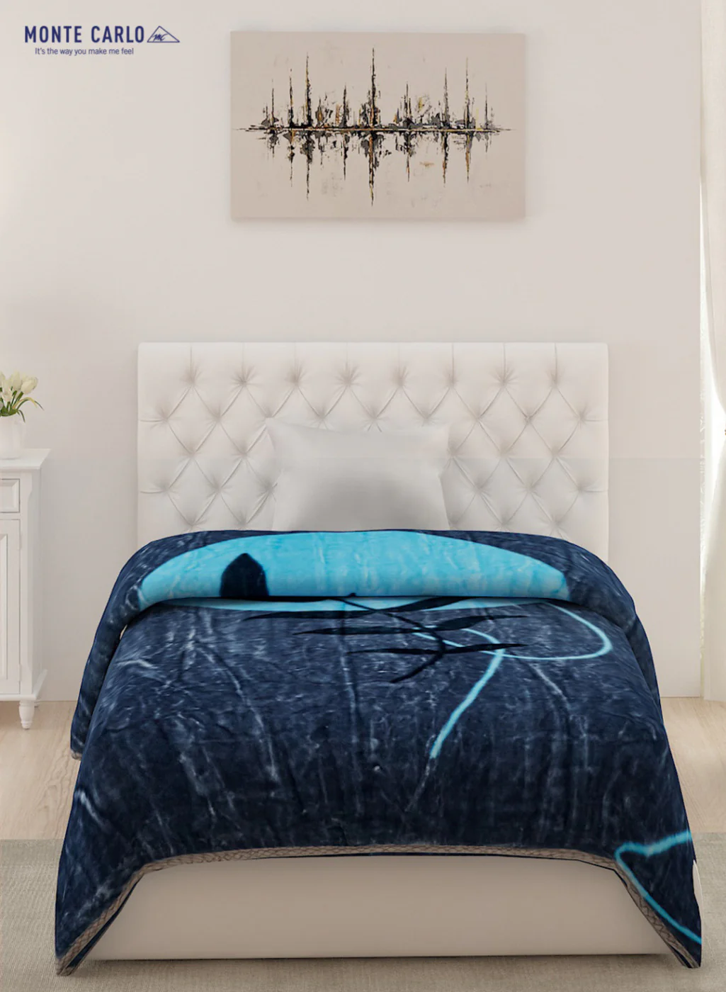 Single Bed Multicolor Mink Blanket - 1 Ply - Image 2