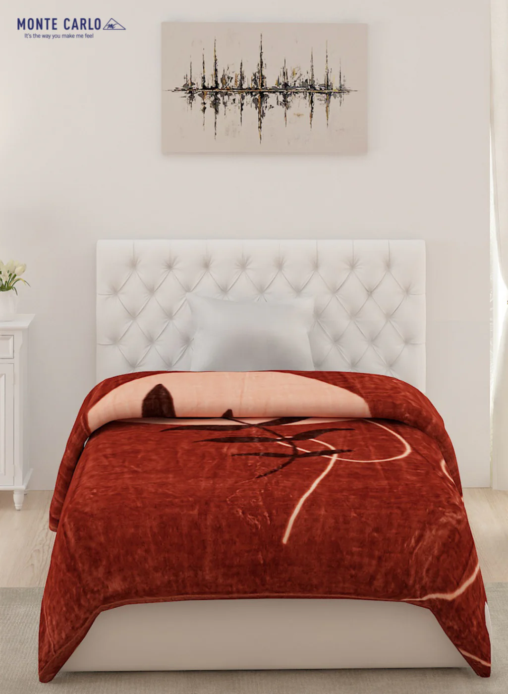 Single Bed Multicolor Mink Blanket - 1 Ply - Image 2