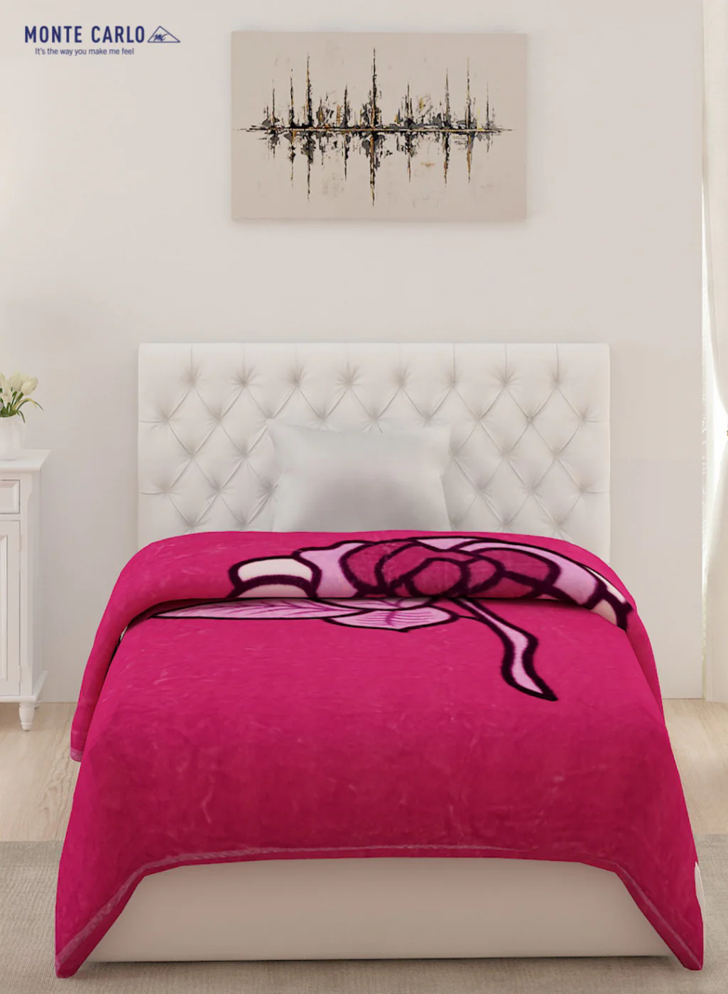 Single Bed Multicolor Mink Blanket - 1 Ply - Image 2