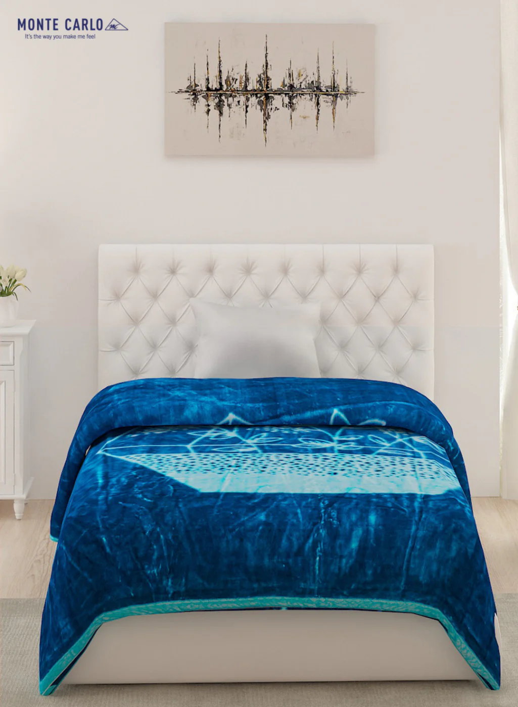 Single Bed Multicolor Mink Blanket - 1 Ply - Image 2