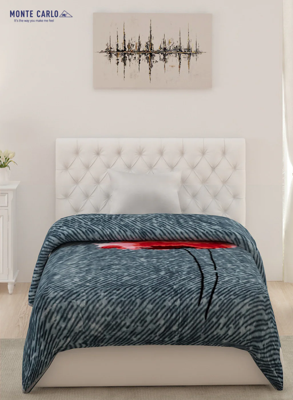 Single Bed Multicolor Mink Blanket - 1 Ply - Image 2