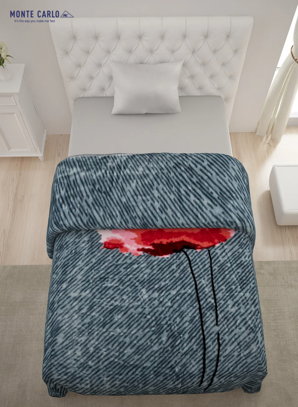 Single Bed Multicolor Mink Blanket - 1 Ply - Image 3