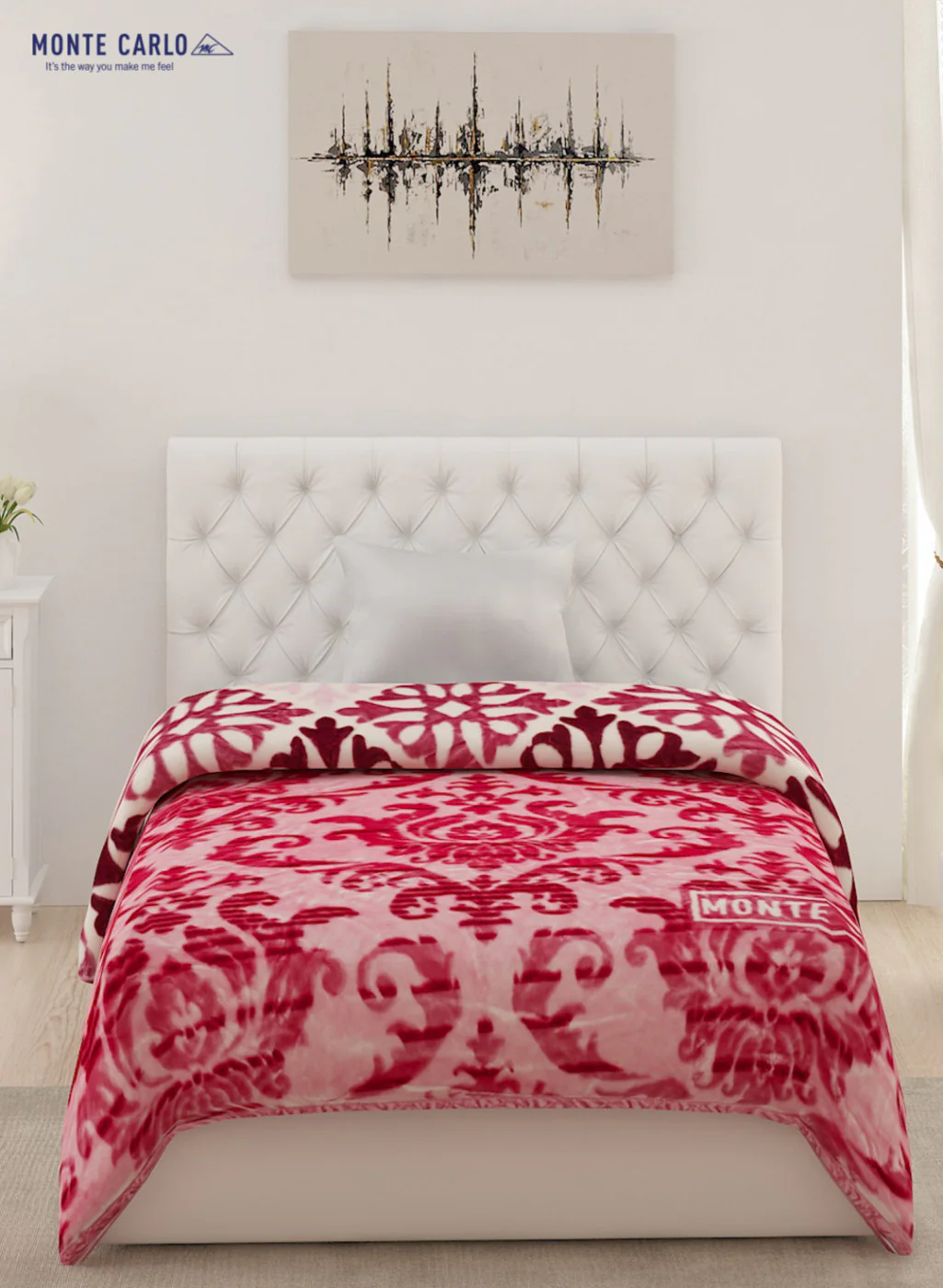 Single Bed Multicolor Mink Blanket - 2 Ply - Image 3