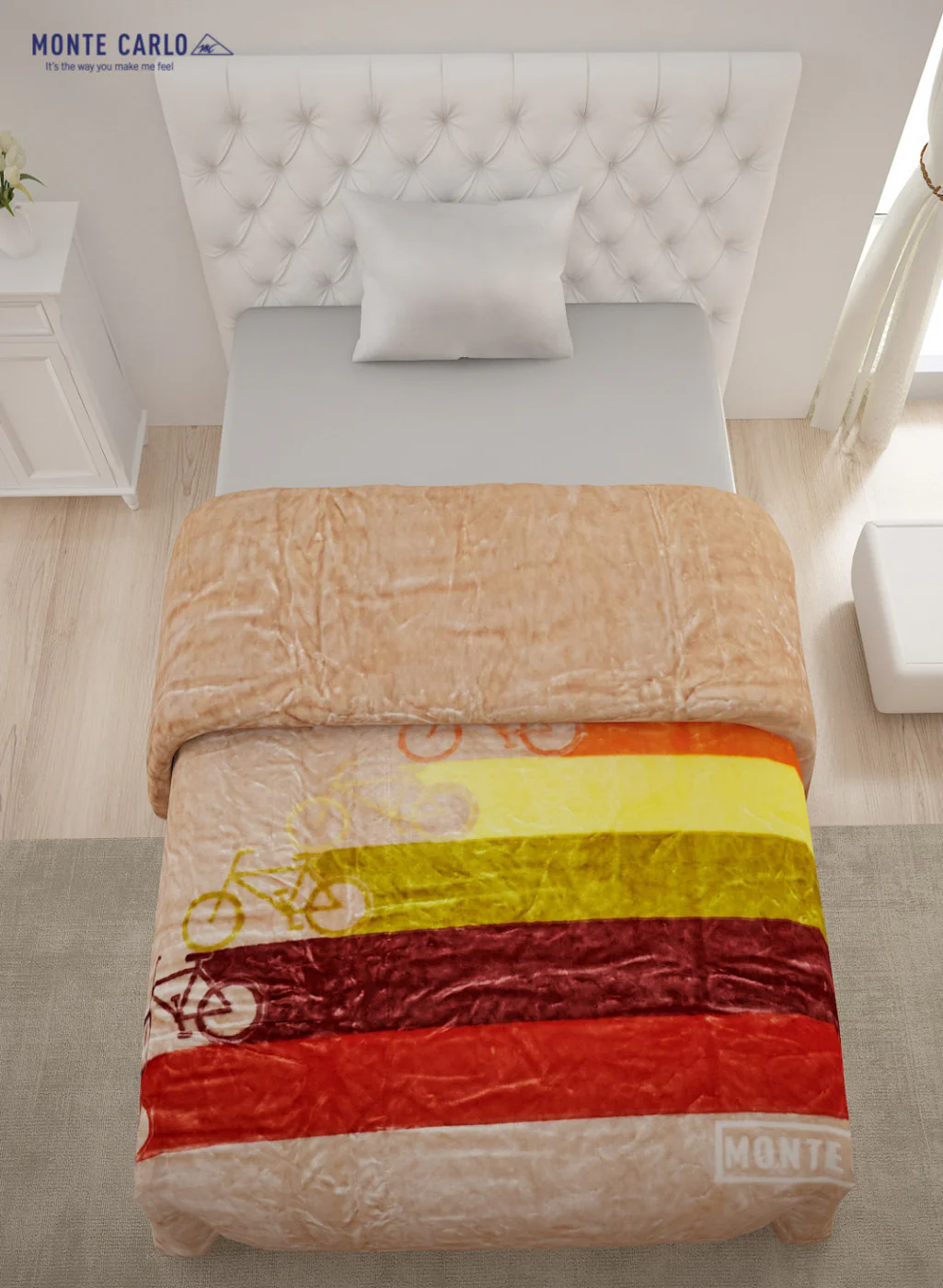 Single Bed Multicolor Mink Blanket - 2 Ply - Image 4