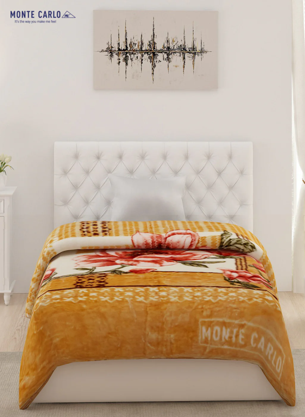 Single Bed Multicolor Mink Blanket - 2 Ply - Image 3