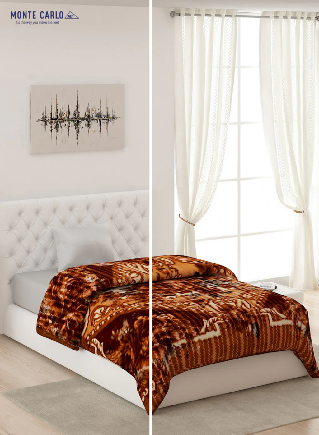 Single Bed Multicolor Mink Blanket - 2 Ply - Image 2