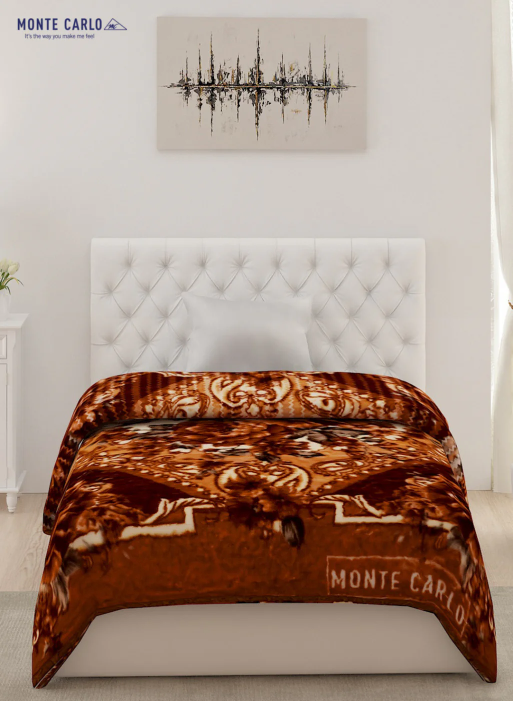 Single Bed Multicolor Mink Blanket - 2 Ply - Image 3