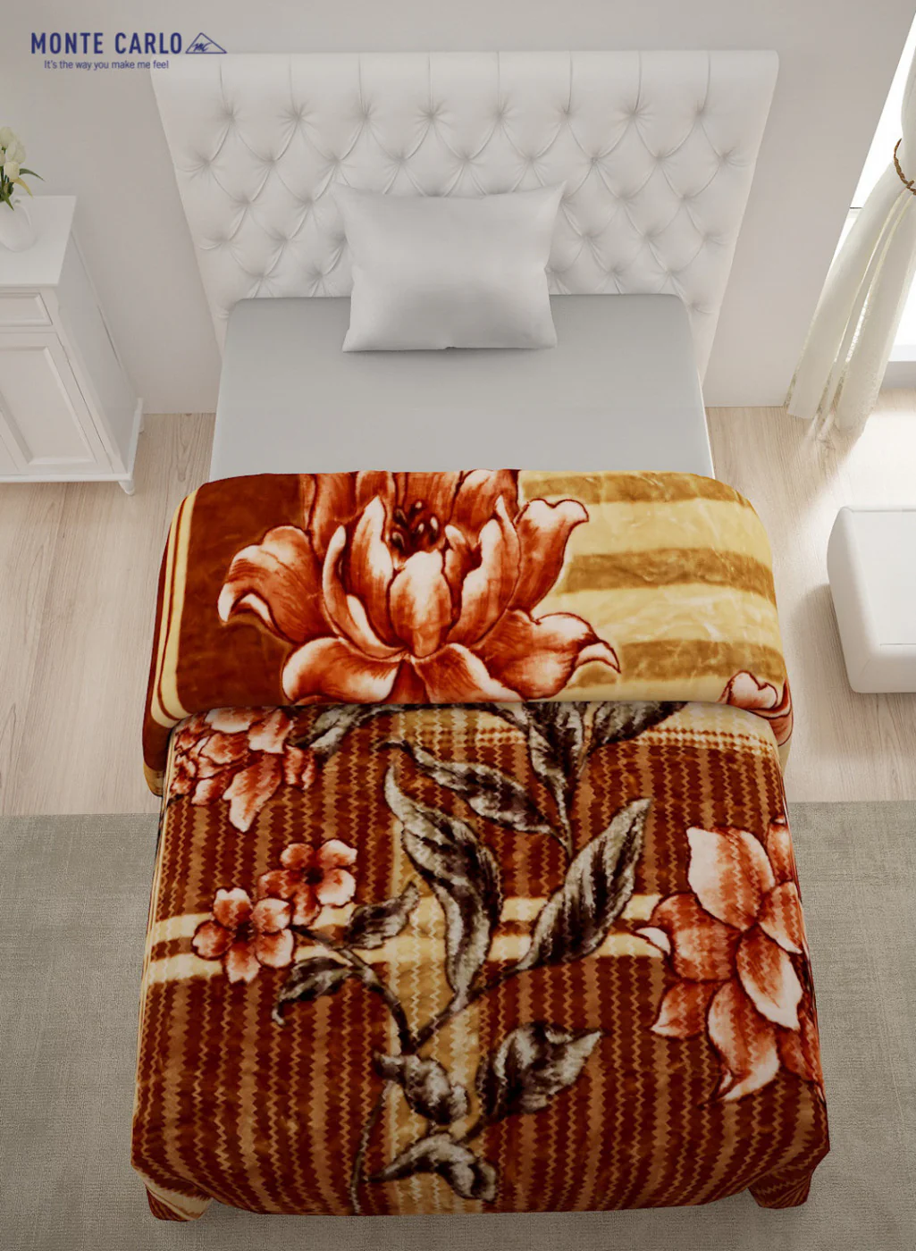 Single Bed Multicolor Mink Blanket - 2 Ply - Image 4