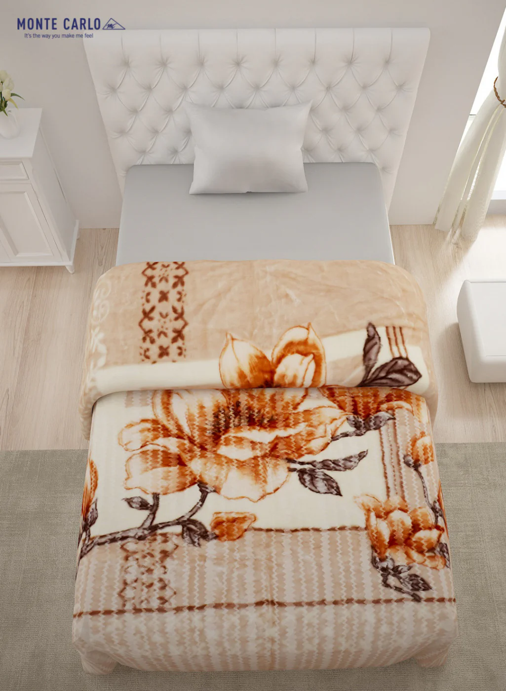 Single Bed Multicolor Mink Blanket - 2 Ply - Image 4