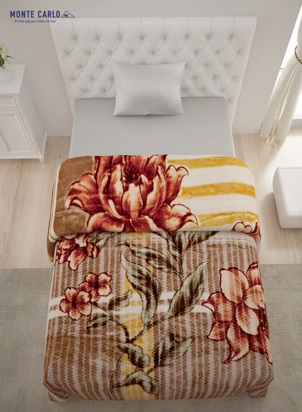 Single Bed Multicolor Mink Blanket - 2 Ply - Image 4