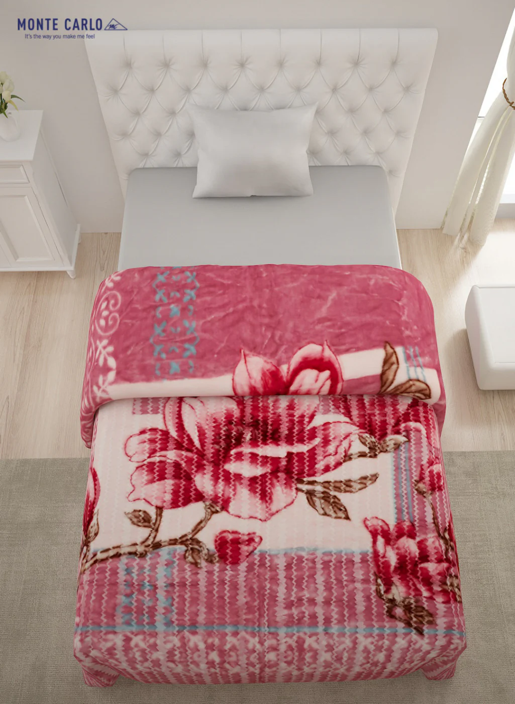 Single Bed Multicolor Mink Blanket - 2 Ply - Image 4
