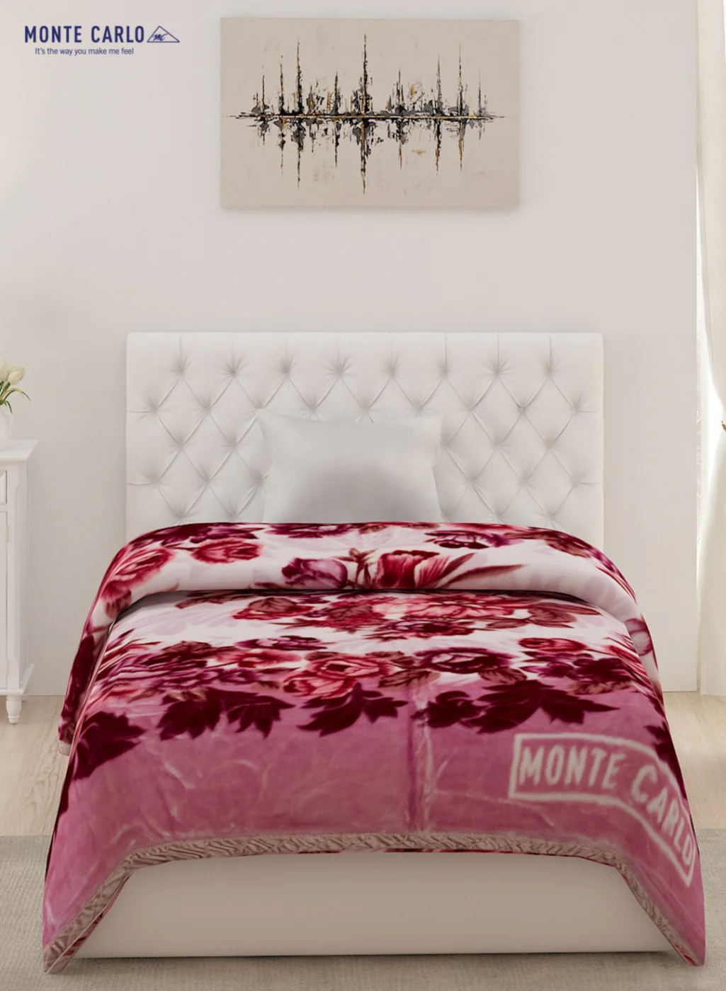 Single Bed Multicolor Mink Blanket - 2 Ply - Image 2
